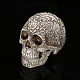 樹脂花頭蓋骨医療モデル彫像  ハロウィンの装飾  フローラルホワイト  200x135x160mm PW-WG24131-01-2