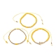 Set di braccialetti di perline di nylon intrecciati regolabili BJEW-JB05735-2