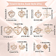 Sunnyclue 12 pièces 6 style saint valentin en laiton micro pave pendentifs en zircone cubique KK-SC0003-16-2