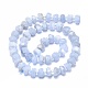 Natürlichen blauen Spitze Achat Perlen Stränge G-F715-033A-2