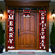 Panneau suspendu en polyester de noël pour les décorations de porche de porte d'entrée de bureau à domicile HJEW-WH0023-009-5