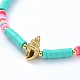 Handgefertigte Heishi Perlen Stretch Armbänder aus Fimo BJEW-JB05078-04-3