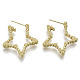 Brass Stud Earring KK-N232-113-NF-1
