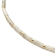 Collier de perles de colonne de labradorite naturelle avec hématite synthétique NJEW-JN03840-03-4