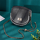 Braided Imitation Leather & Iron Chain Bag Handles AJEW-WH0312-97-5