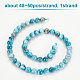 OLYCARFT 48~50pcs Natural Apatite Beads 8mm Ocean Blue Apatite Beads Gemstone Beads Energy Stone Round Loose Beads for Bracelet Necklace Jewelry Making G-OC0002-60B-4