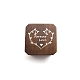 Scatole portaoggetti ad anello singolo in legno di noce con cuore intagliato PW-WG41164-02-1