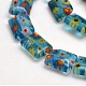 Rectangle Millefiori Glass Beads Strands LK-P024-10-3
