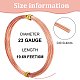 Benecreat alambre de cobre semicircular de calibre 23 y 20 pies CWIR-WH0010-05A-2