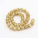 Handmade Gold Sand Lampwork Round Beads FOIL-M009-04-2