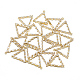 Brass Cubic Zirconia Pendants X-KK-T032-023G-2
