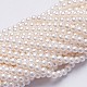 Hebras redondas de perlas de vidrio teñido ecológico HY-A002-4mm-RB016-3