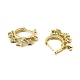 Rack Plating Brass Star Dangle Hoop Earrings with Cubic Zirconia KK-B077-17G-2