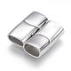 304 Stainless Steel Magnetic Clasps with Glue-in Ends STAS-G143-48P-2