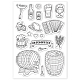 GLOBLELAND Oktoberfest Clear Stamps Accordion Liquor Beer Festival Silicone Clear Stamp Seals for Cards Making DIY Scrapbooking Photo Journal Album Decoration DIY-WH0167-56-827-8