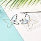 Butterfly Glass Beads Dangle Earrings for Girl Women EJEW-JE04657-2