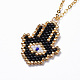 Handmade Japanese Seed Beads Pendant Necklaces NJEW-JN02436-3