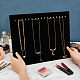 Fingerinspire Halsketten-Anzeigetafel aus schwarzem Samt mit 17 Haken 14.5x11.8x4-Zoll-Halsketten-Display-Halter rechteckiger Halsketten-Display-Ständer Halsketten-Organizer für die Show NDIS-WH0010-02B-3