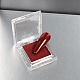 光沢のあるネイルグリッターパウダー  ミラー効果  パウダースターライト顔料装飾  ブラシ1本付き(無料)  暗赤色  プラスチックボックス：35x35x13mm MRMJ-T090-07E-1