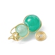 Pendentifs en perles de verre imitation jade PALLOY-JF02480-04-3
