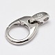 Oval Electroplated Sterling Silver Key Clasps STER-N015-45-1