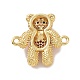 Brass Micro Pave Cubic Zirconia Connector Charms ZIRC-P107-01G-3