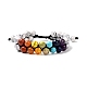 Round Synthetic Howlite & Mixed Stone Braided Bead Bracelet for Girl Wome X1-BJEW-JB06961-02-1