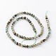 Brins de perles turquoises africaines naturelles (jaspe) G-H050-4mm-2