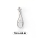 Chinese lute Shape Brass Micro Pave Clear Cubic Zirconia Nail Gems Set MRMJ-T015-41P-01-2