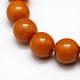 Buddhist Jewelry Beaded Findings Resin Round Bead Strands RESI-L002-6mm-G03-2