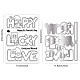 GLOBLELAND Happy St.Patrick's Day Words Theme Clear Stamps and Die Cuts Gnome Silicone Stamps Cards and Metal Cutting Dies for Card Making and DIY Embossing Scrapbooking DIY-GL0003-92-5