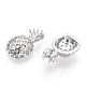 Rhodium Plated 925 Sterling Silver Micro Pave Cubic Zirconia Pendants STER-T004-59P-2