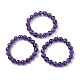 Bracelets en perles stretch améthyste naturelle G-R465-58B-2