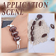 DICOSMETIC Mini Sports Silicone Beads Coconut Brown Ball Beads Soft Rugby Beads Kit Large Hole Charm Beads for DIY Necklace Bracelet Keychain Making Handmade Crafts SIL-DC0001-07-6