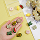 CHGCRAFT 12Pcs 6Styles Silicone Beads Cactus Watermelon Lemon Avocado Donut Summer Theme Silicone Bead for DIY Jewelry Necklace Keychain Bracelet Phone Case SIL-CA0001-32-3