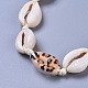 Colliers de perles ajustables en forme de cauris NJEW-JN02400-02-2