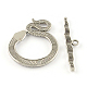 Tibetan Style Snake Toggle Clasps X-TIBE-A5836-AS-NR-2