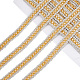 Geflochtener Spitzenbesatz aus Polyester, Tausendfüßler-Spitzenband nähen, für Bekleidungszubehör und Gardinenzubehör, weiß, 5/8 Zoll (16 mm), ca. 15.31 Yard (14m)/Rolle