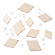 Yilisi DIY Rhombus Form Naturholz Anhänger Ohrring Herstellung Kits DIY-YS0001-14-3