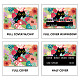 Pegatinas de tarjetas impermeables de plástico pvc rectangulares DIY-WH0432-099-4