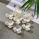 3-Petal Flower ABS Plastic Imitation Pearl Bead Caps OACR-R016-05-6