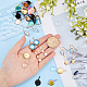 SUPERFINDINGS 32Pcs 4 Colors Flat Round Blank Bezel Trays Earring 304 Stainless Steel DIY Blank Dome Dangle Earring Making Clear Glass Cabochons Earring Hooks with Loop for Jewelry Making DIY-FH0005-06-4