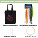 DIY-Stickerei-Kit für Einkaufstaschen mit Blumenmuster DIY-WH0349-21B-3