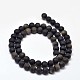 Frosted Natural Golden Sheen Obsidian Round Bead Strands G-F266-04-6mm-2
