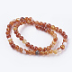 Natural Striped Agate/Banded Agate Beads Strands G-G591-6mm-03-2