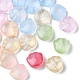 35 pz di perle di vetro dipinte a spruzzo trasparente GLAA-YW0001-66-2