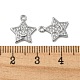 Brass Micro Pave Clear Cubic Zirconia Charms KK-H460-17P-3
