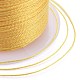 ポリエステル編組メタリック糸  DIYの編みこみのブレスレット作りと刺繡のために  ライトカーキ  0.4mm  6プライ  約54.68ヤード（50m）/ロール OCOR-I007-B-11-3