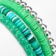 Handmade Polymer Clay Heishi Stretch Bracelet Sets BJEW-JB08767-5