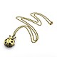 Alloy Ladybug Pendant Necklace Quartz Pocket Watch WACH-P001-02-1